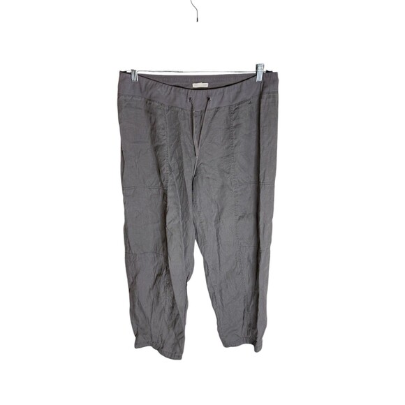 Eileen Fisher Linen Cotton Capri Pants Size Medium Gray Medium - Picture 1 of 4